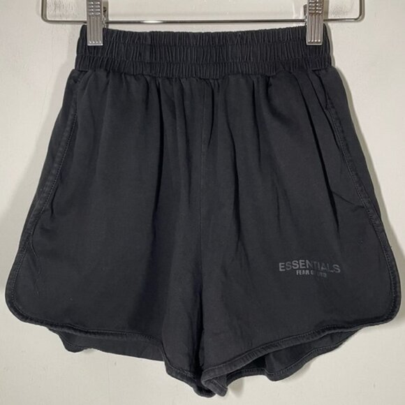 Essentials Fear of God Black Sweat Shorts - Picture 1 of 5